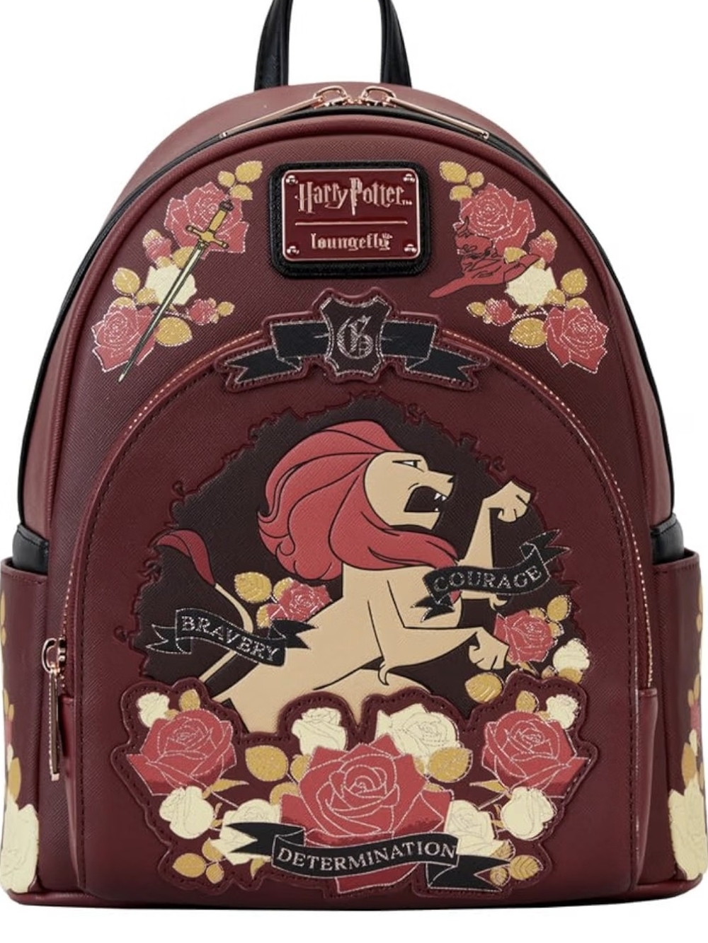 Harry Potter Loungefly Gryffindor Lion Burgundy Mini Backpack